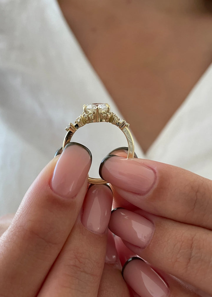 premium round diamond engagement ring,
