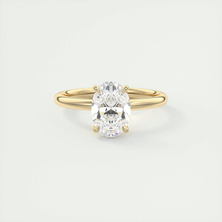distinctive oval engagement ring