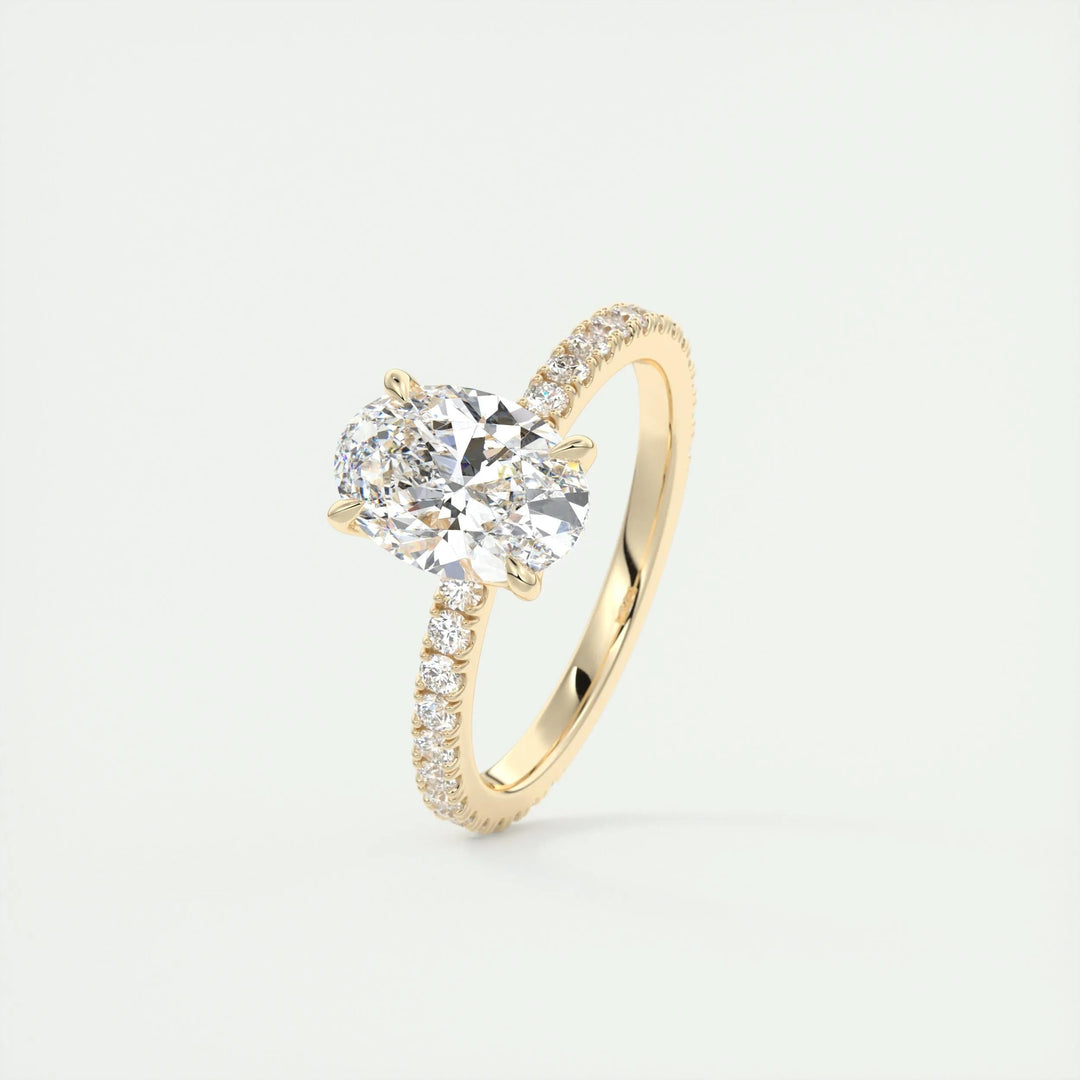 distinctive oval engagement ring,