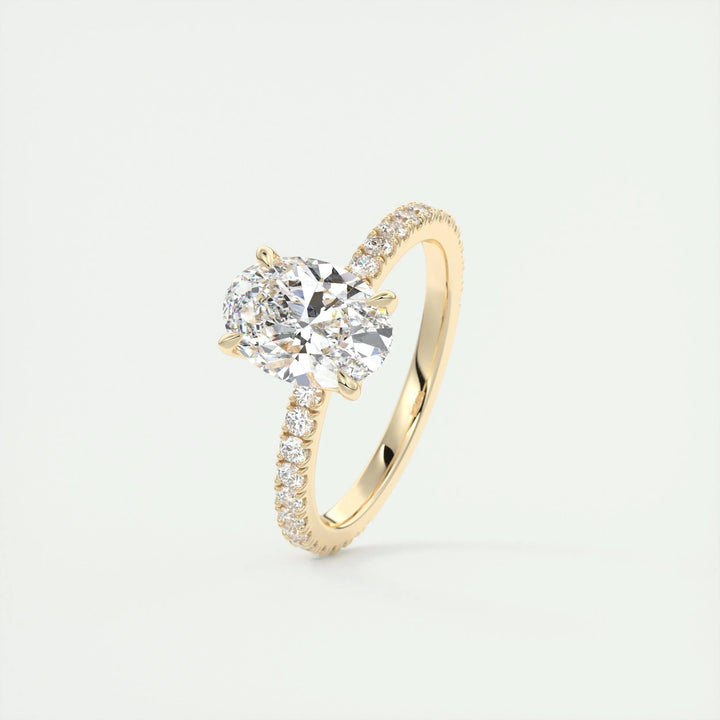 distinctive oval engagement ring,