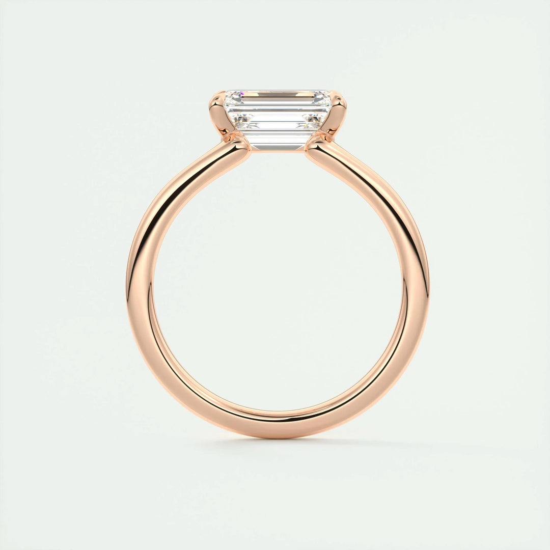 2ct Emerald Cut F - VS1 Lab Grown Diamond Solitaire Engagement Ring - Doozy Diamonds
