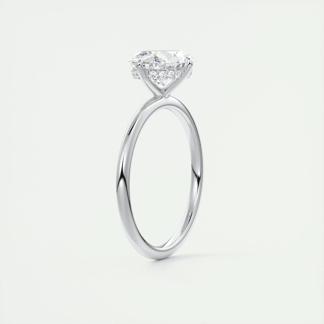 2ct Oval Hidden Halo F - VS1 Lab Grown Diamond Engagement Ring - Doozy Diamonds