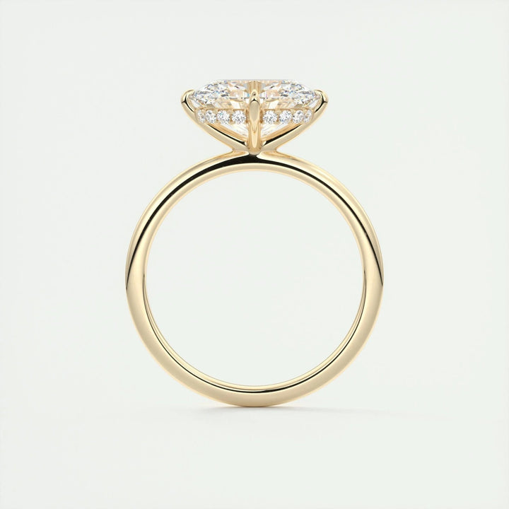 2ct Oval Hidden Halo F - VS1 Lab Grown Diamond Engagement Ring - Doozy Diamonds