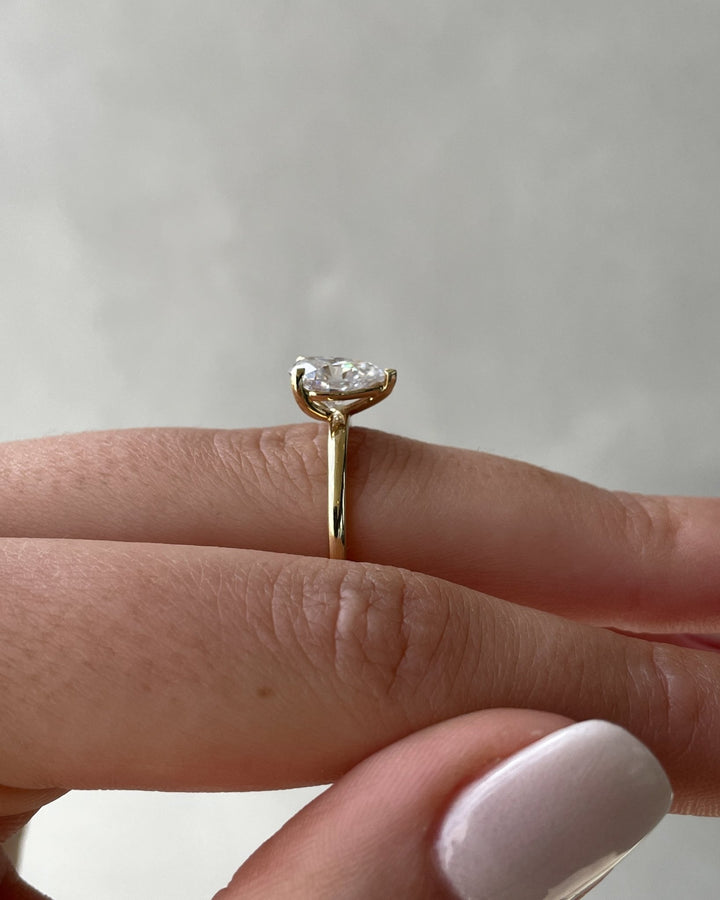 , timeless pear engagement ring,