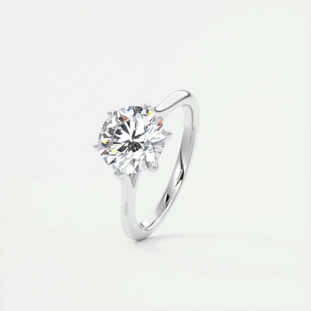 2ct Round F - VS1 Diamond Pave Engagement Ring - Doozy Diamonds