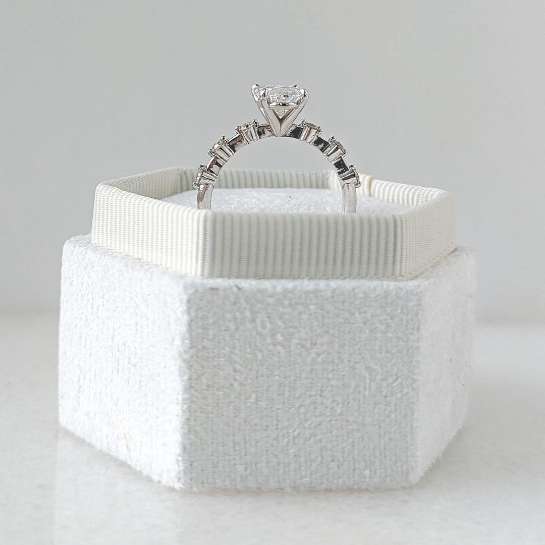 fine luxury jewelry, sustainable bridal jewelry, handcrafted proposal ring, luxury engagement jewelry, modern luxury ring, elegant bridal ring, designer oval ring, oval statement ring,
