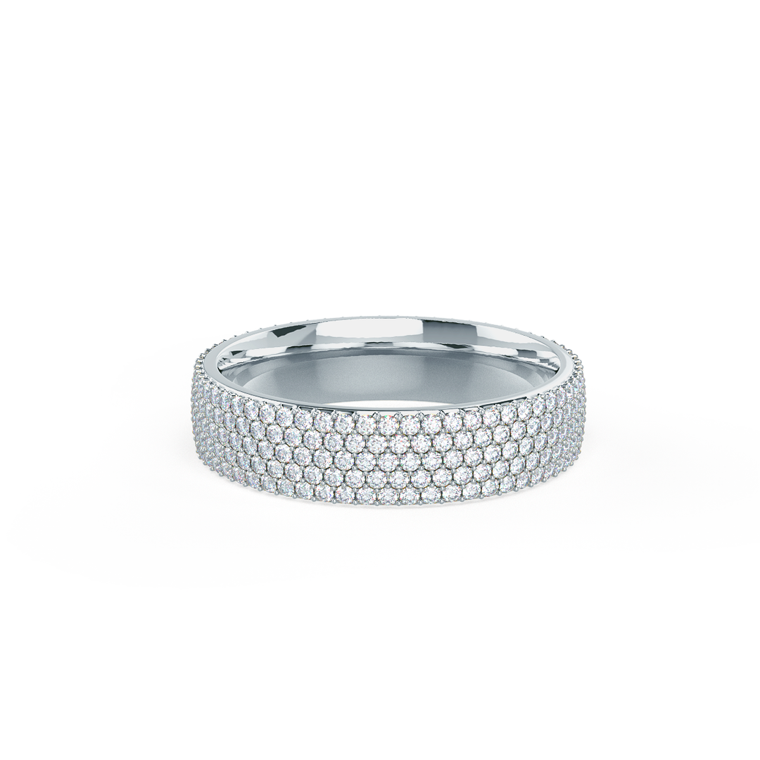 5.0mm Round Brilliant Cut Full Eternity Moissanite Wedding Band