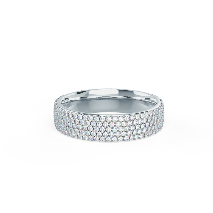 5.0mm Round Brilliant Cut Full Eternity Moissanite Wedding Band