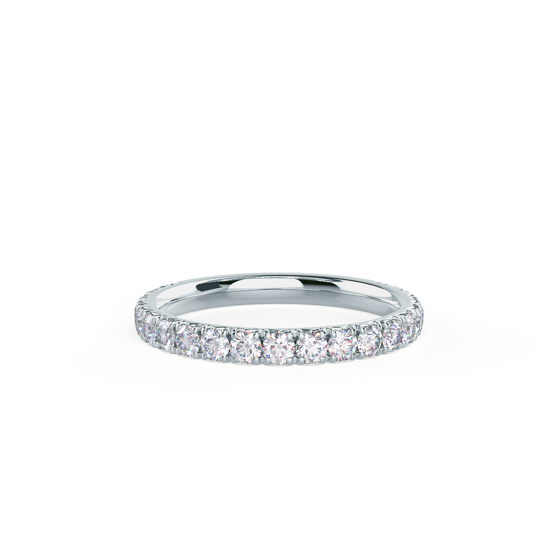 1.7mm Emerald Cut Moissanite Diamond Eternity Wedding Band