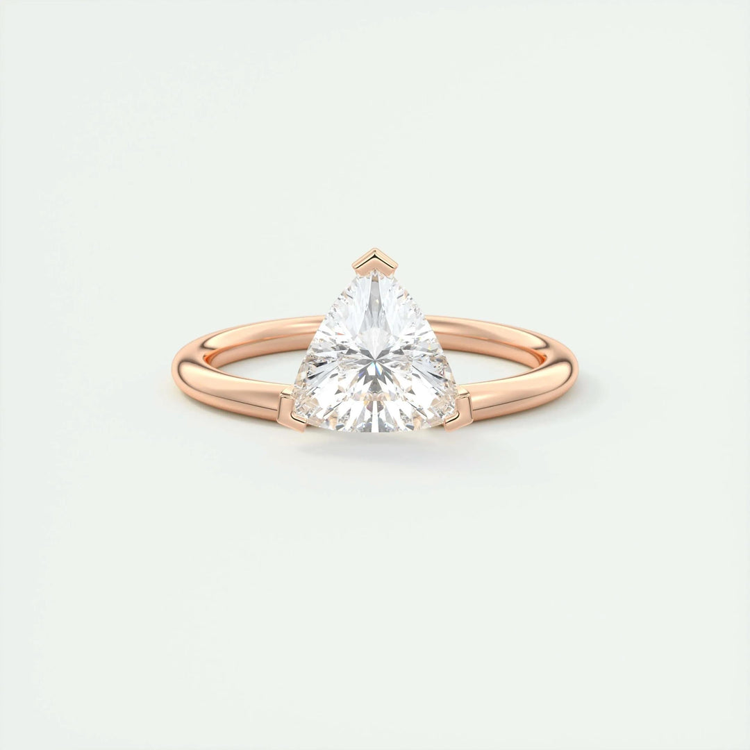 1.5ct Trillion Cut F- VS1 Lab Grown Diamond Solitaire Engagement Ring