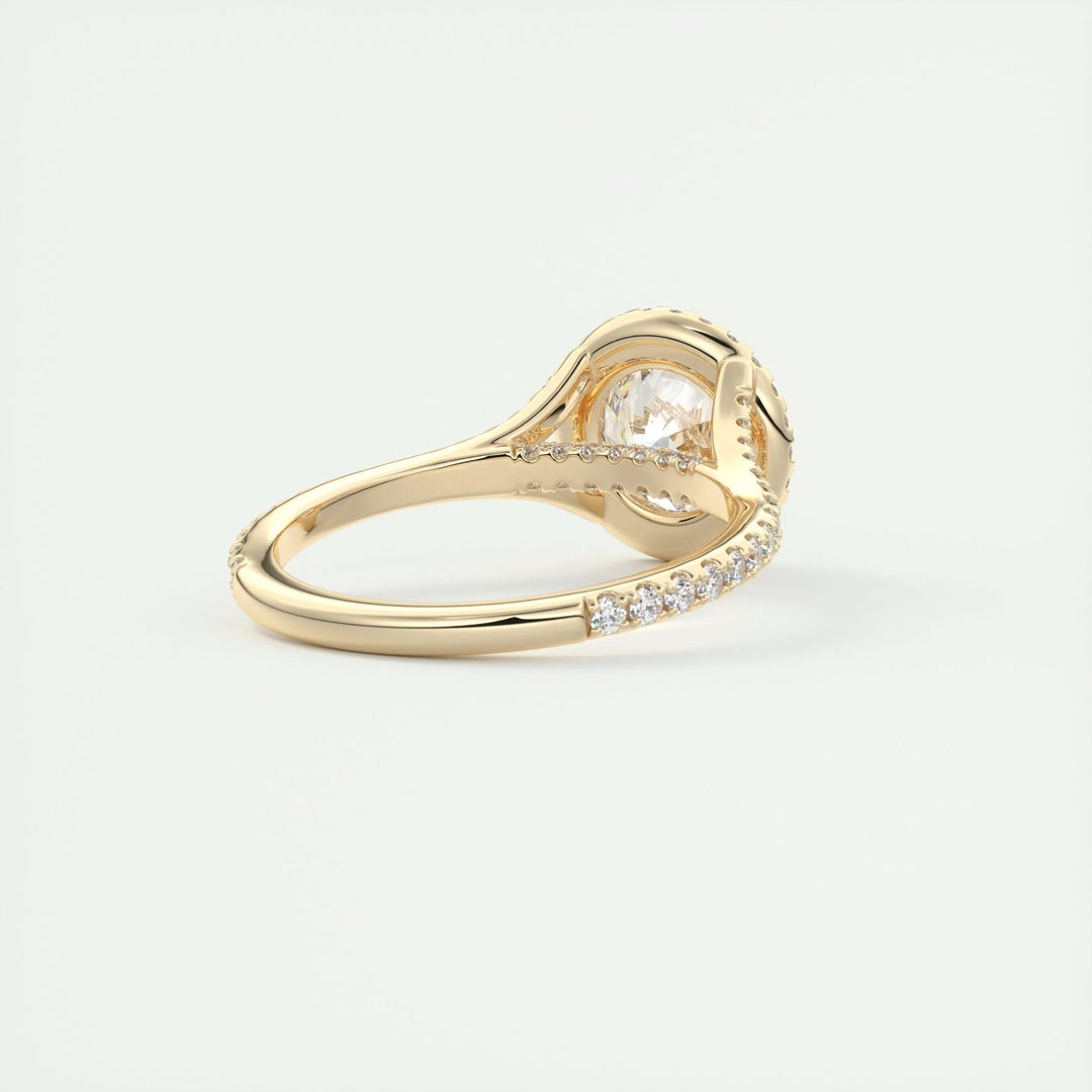 2ct Round Cut Halo F - VS1 Lab Grown Diamond Engagement Ring - Doozy Diamonds