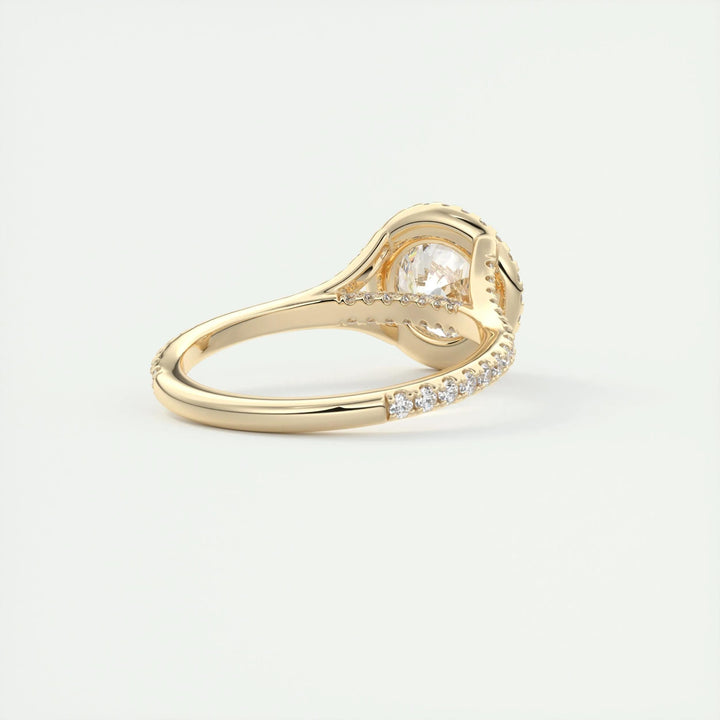 2ct Round Cut Halo F - VS1 Lab Grown Diamond Engagement Ring - Doozy Diamonds