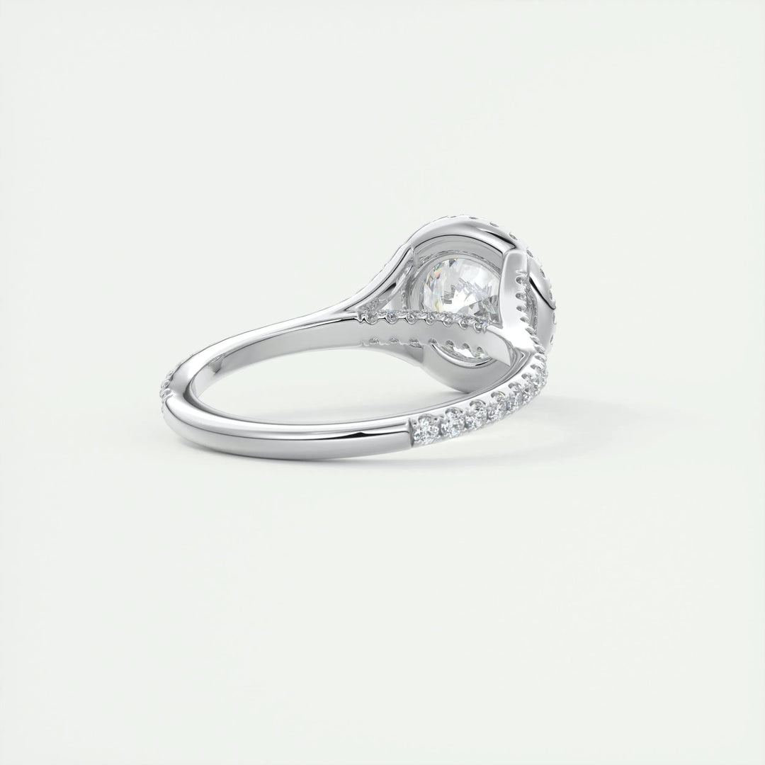 2ct Round Cut Halo F - VS1 Lab Grown Diamond Engagement Ring - Doozy Diamonds