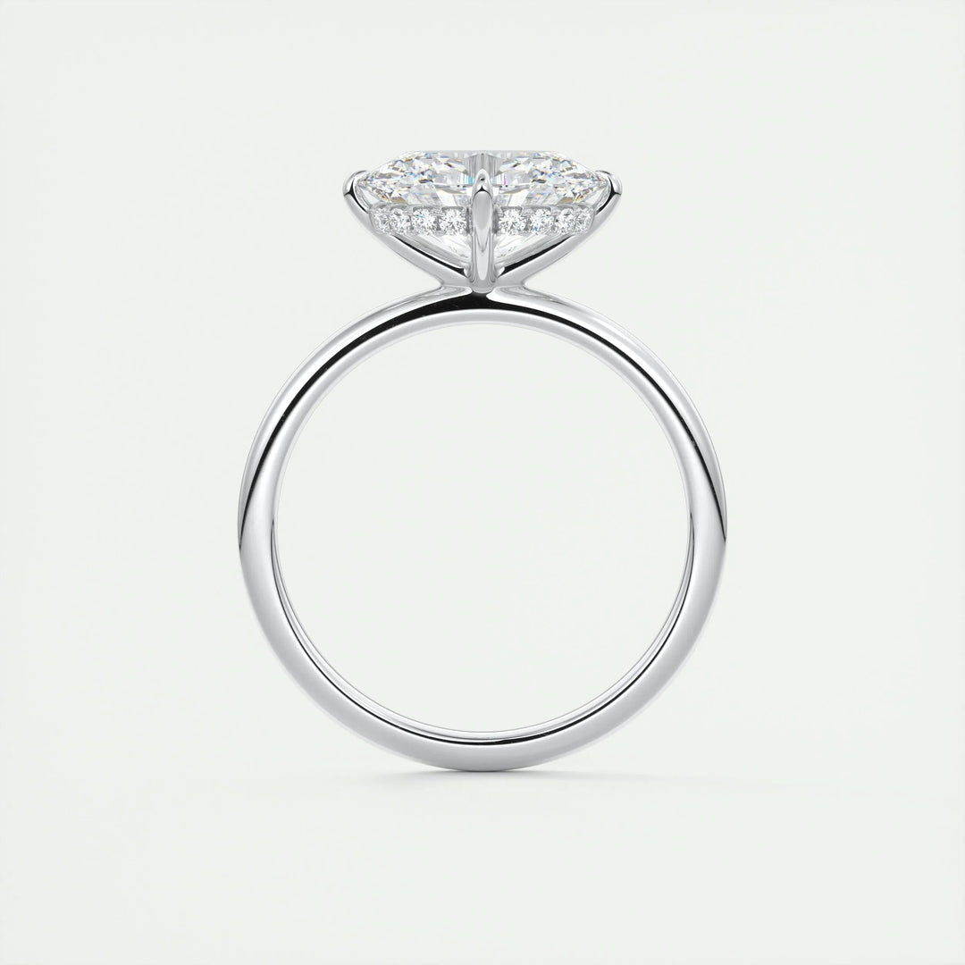 2ct Oval Hidden Halo F - VS1 Lab Grown Diamond Engagement Ring - Doozy Diamonds
