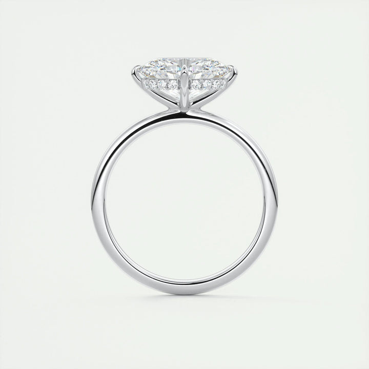 2ct Oval Hidden Halo F - VS1 Lab Grown Diamond Engagement Ring - Doozy Diamonds
