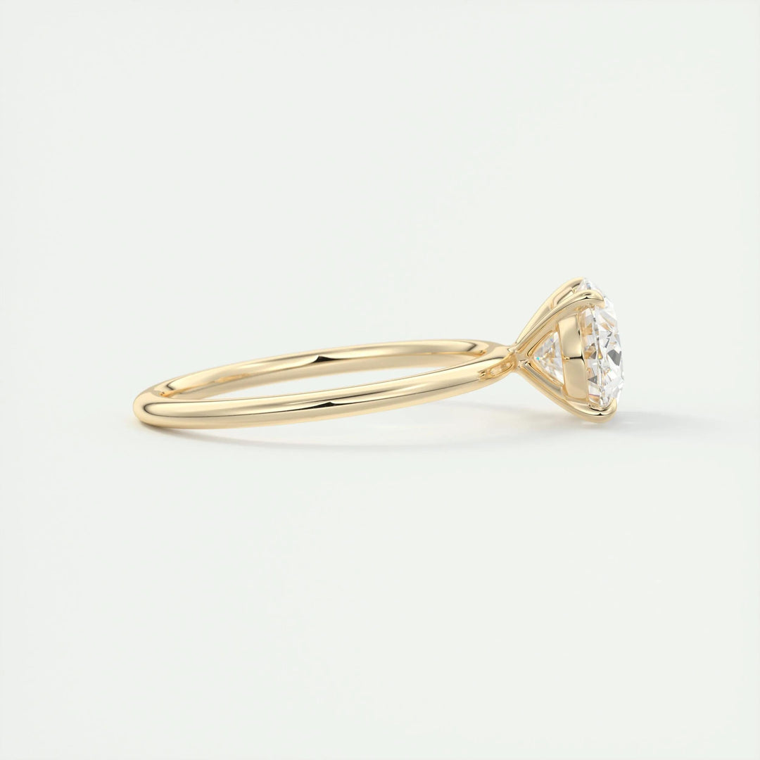 2ct East West Oval F - VS1 Lab Grown Diamond Solitaire Engagement Ring - Doozy Diamonds