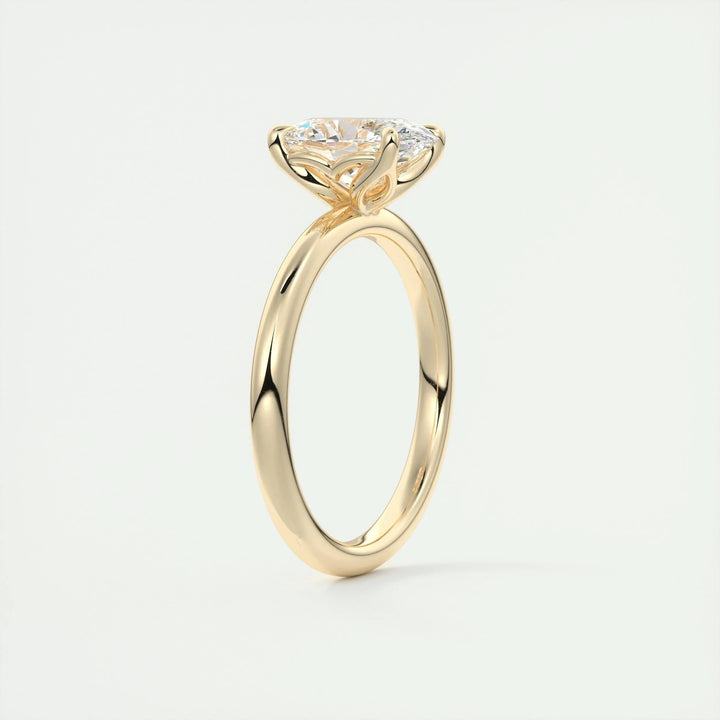 oval wedding ring, classic oval diamond ring,
