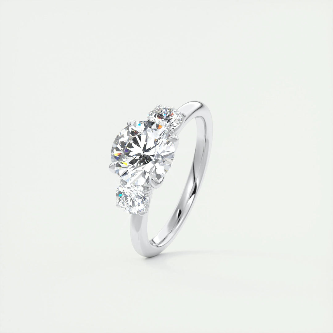 romantic round proposal ring