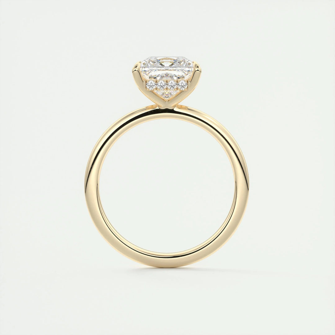 2ct Princess Hidden Halo F - VS1 Lab Grown Diamond Engagement Ring - Doozy Diamonds