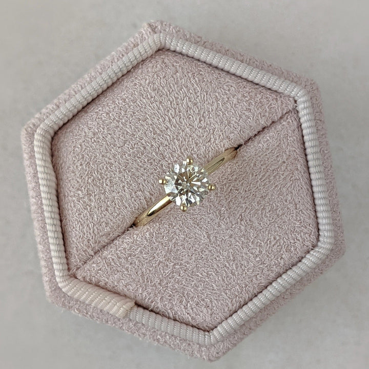 hidden halo engagement ring, round hidden halo ring, hidden halo diamond ring, solitaire engagement ring, luxury engagement ring, designer engagement ring, elegant engagement ring,