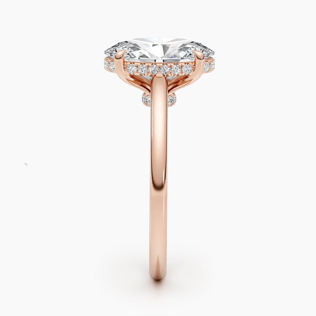 G color oval diamond engagement ring,