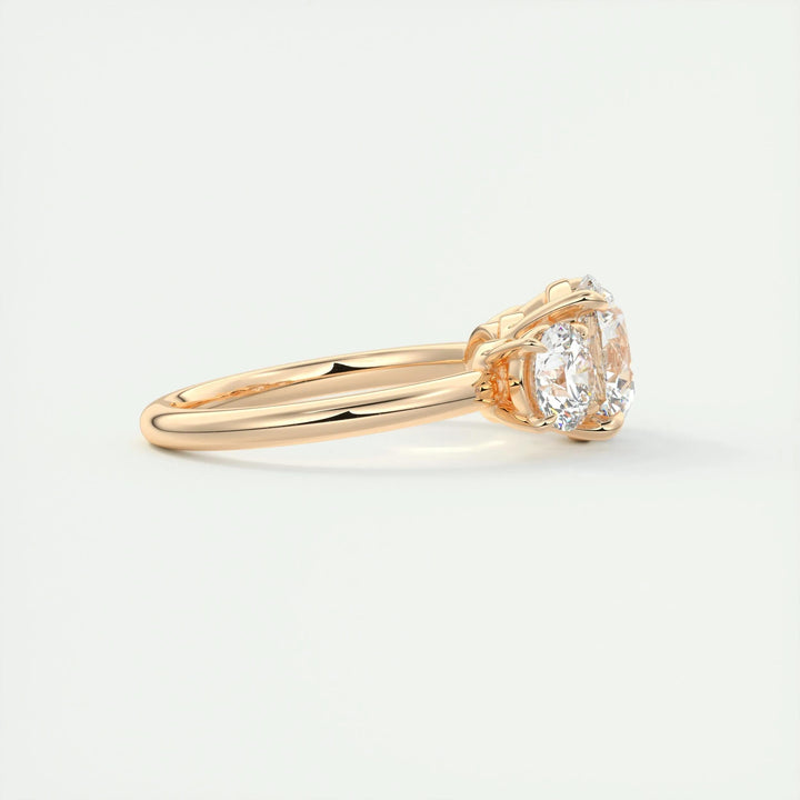 2ct Round Cut Three Stone F - VS1 Diamond Lab Grown Engagement Ring - Doozy Diamonds