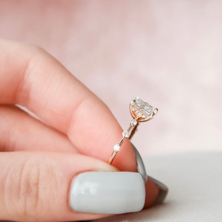 1.50CT Radiant Solitaire Moissanite Diamond Engagement Ring