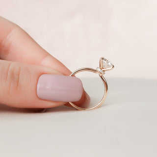 1.50CT Round  Unique Hidden Halo Moissanite Diamond Engagement Ring