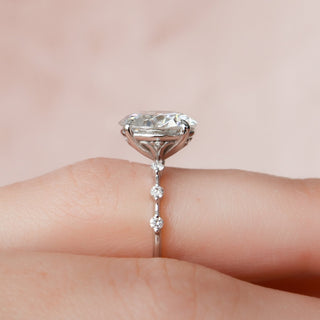 4.0ct Round Brilliant Solitaire Moissanite Diamond Engagement Ring