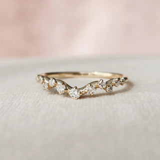 2.50tcw Pear Cut Moissanite Halo Eternity Bridal Engagement Ring Set