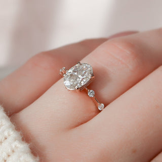 1.50CT Oval Solitaire Moissanite Diamond Engagement Ring