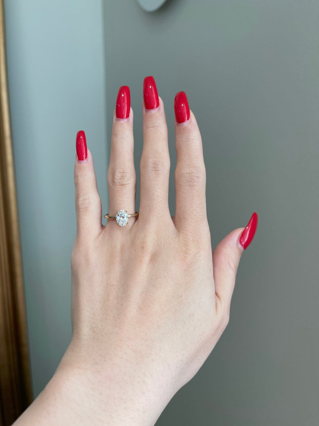 1.50ct Oval Cut Solitaire Moissanite Diamond Engagement Ring