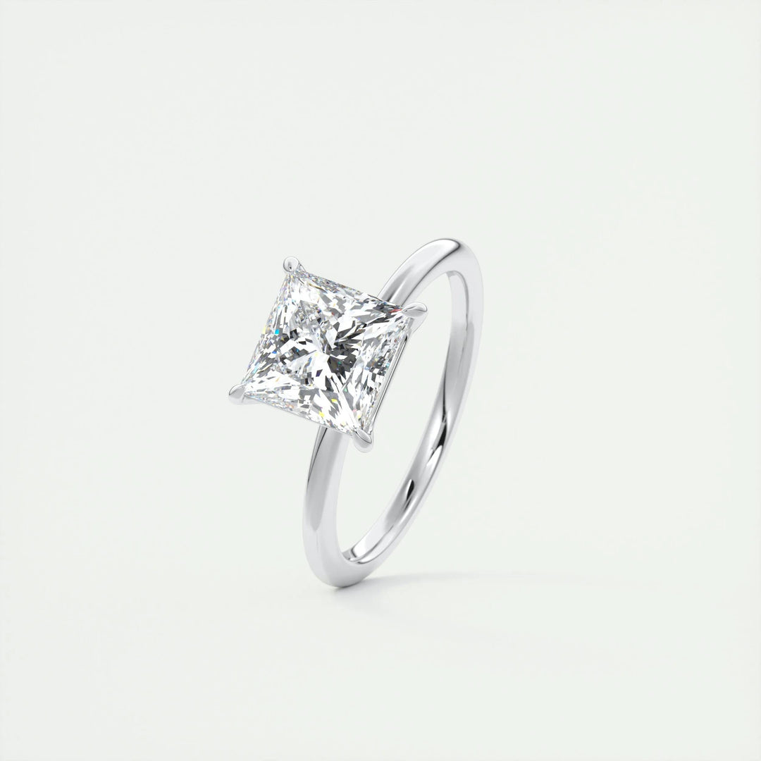 2ct Princess F - VS1 Lab Grown Diamond Solitaire Engagement Ring - Doozy Diamonds