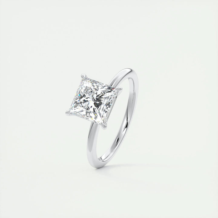 2ct Princess F - VS1 Lab Grown Diamond Solitaire Engagement Ring - Doozy Diamonds
