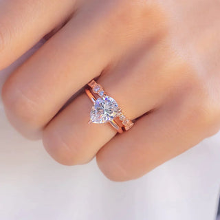 1.33CT Pear Solitaire With Hidden Halo Setting Moissanite Engagement Ring