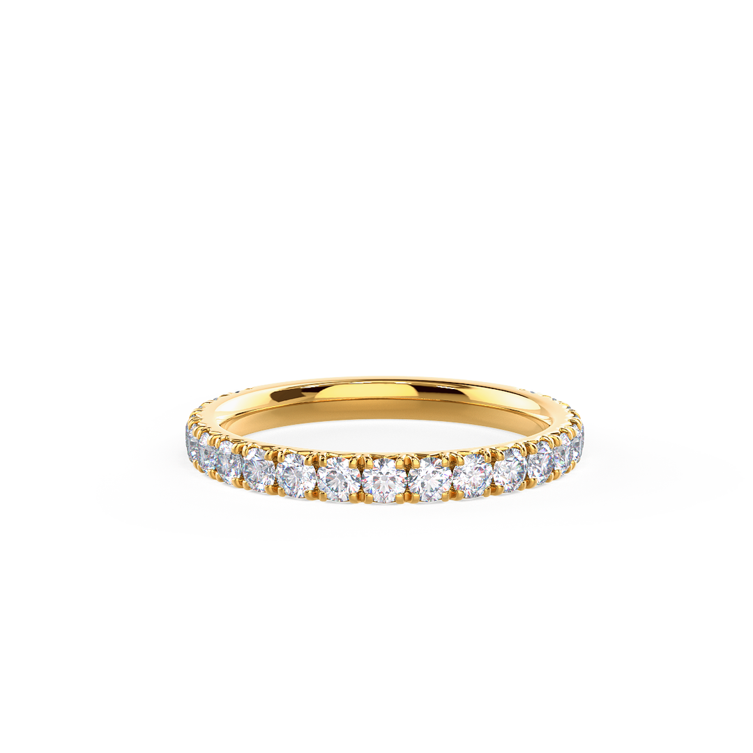 1.7mm Emerald Cut Moissanite Diamond Eternity Wedding Band