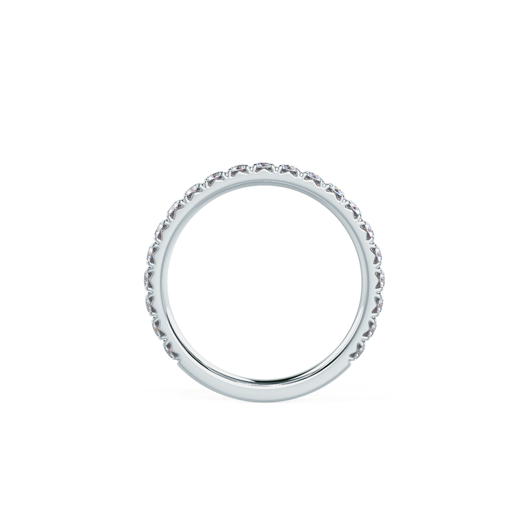 1.7mm Emerald Cut Moissanite Diamond Eternity Wedding Band