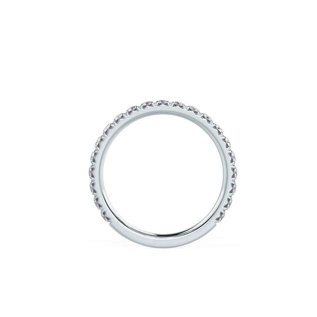 1.7mm Emerald Cut Moissanite Diamond Eternity Wedding Band