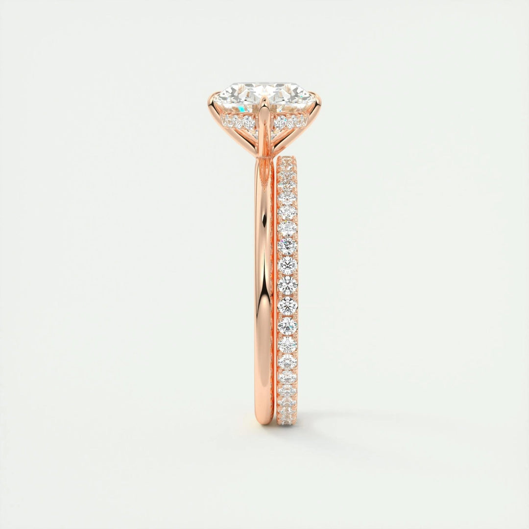 2ct Oval Hidden Halo F - VS1 Lab Grown Diamond Engagement Ring - Doozy Diamonds