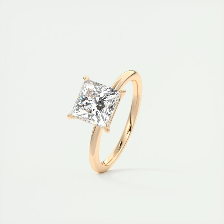 2ct Princess F - VS1 Lab Grown Diamond Solitaire Engagement Ring - Doozy Diamonds