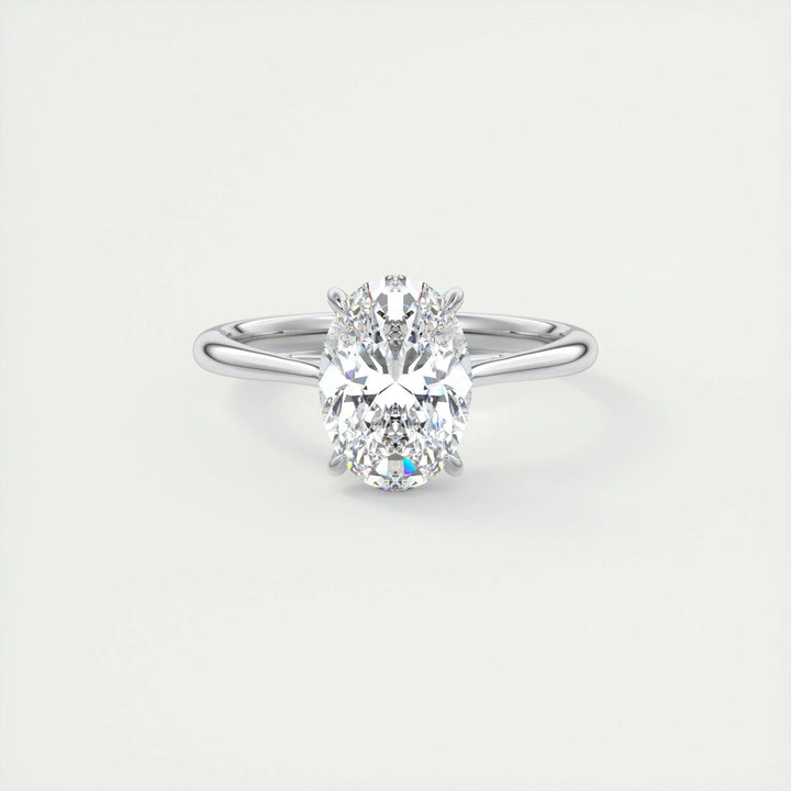 2ct Oval F - VS1 Lab Grown Diamond Solitaire Engagement Ring - Doozy Diamonds