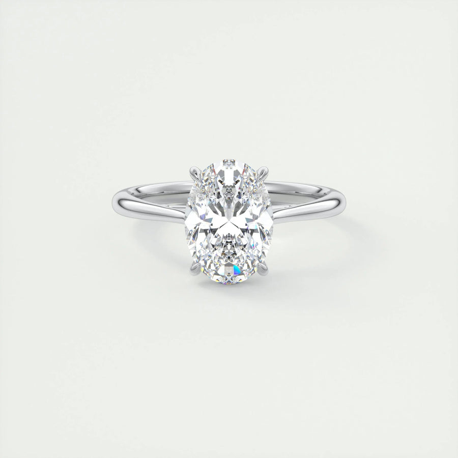 2ct Oval F - VS1 Lab Grown Diamond Solitaire Engagement Ring - Doozy Diamonds