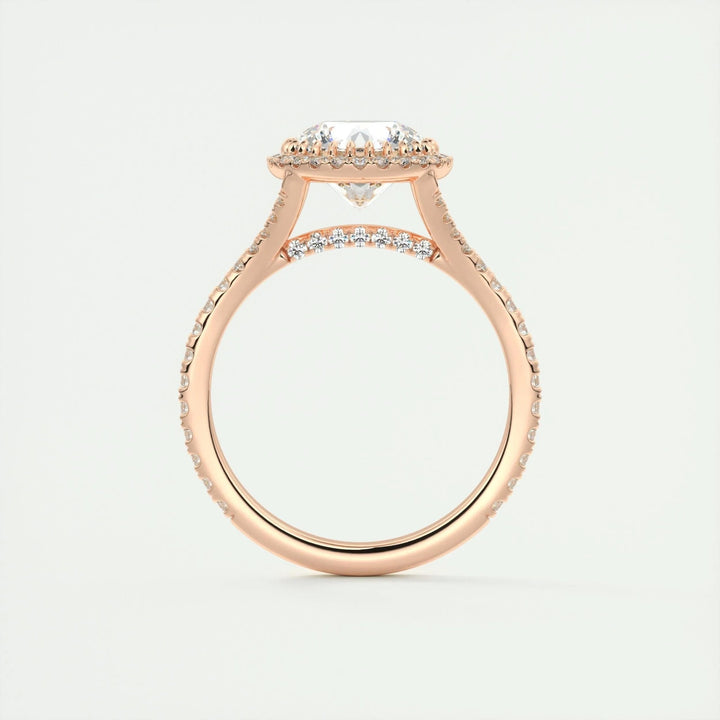 2ct Round Cut Halo F - VS1 Lab Grown Diamond Engagement Ring - Doozy Diamonds