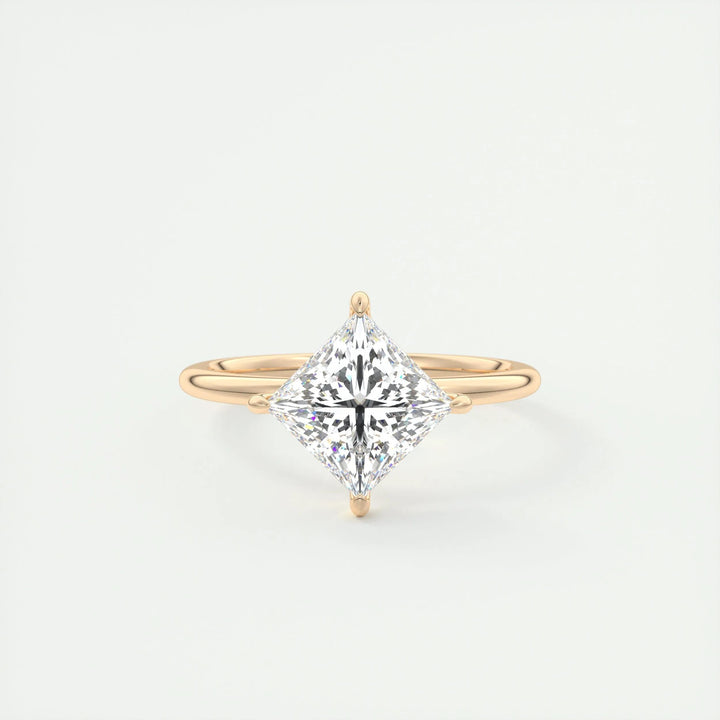 2ct Princess F - VS1 Lab Grown Diamond Solitaire Engagement Ring - Doozy Diamonds