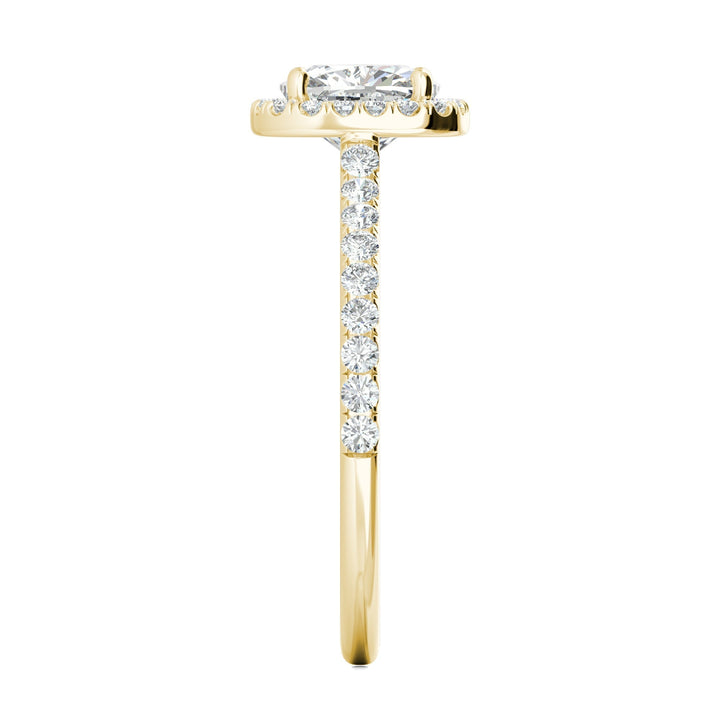 cushion center stone ring