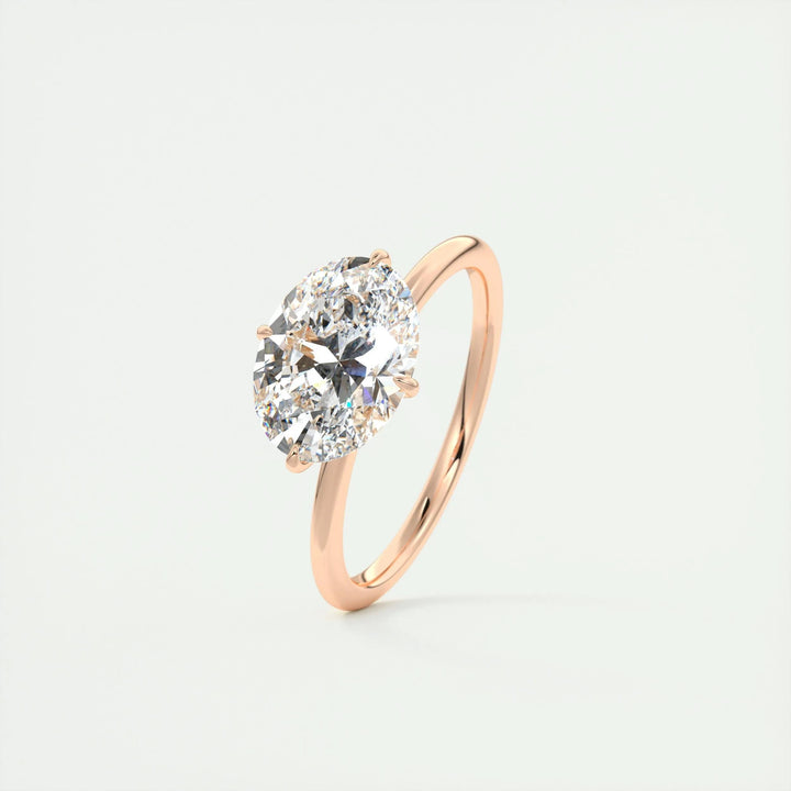 2ct Oval Hidden Halo F - VS1 Lab Grown Diamond Engagement Ring - Doozy Diamonds