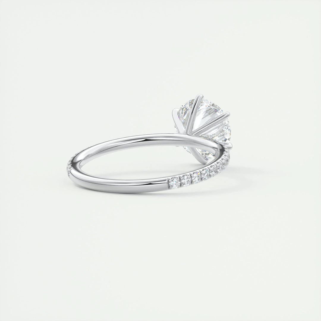 2ct Round F - VS1 Diamond Pave Lag Grown Engagement Ring - Doozy Diamonds