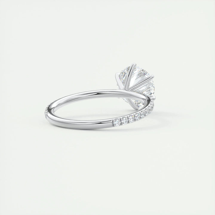2ct Round F - VS1 Diamond Pave Lag Grown Engagement Ring - Doozy Diamonds