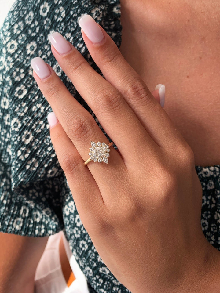 sustainable lab grown diamond engagement ring,