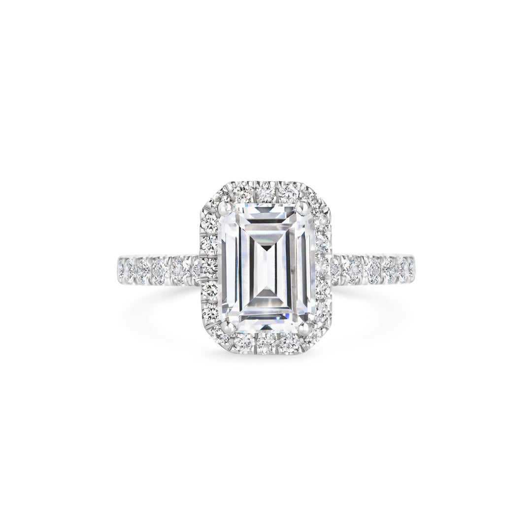 elegant wedding proposal ring, halo engagement